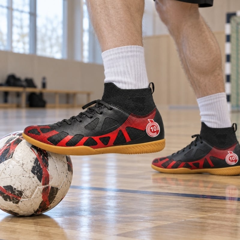 Fotbollsskor för inomhusspel med snörning - bild 2
