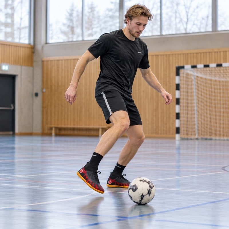Fotbollsskor för inomhusspel med snörning - bild 4