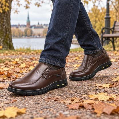 Slip-on-skor i skinn för herr - bild 2