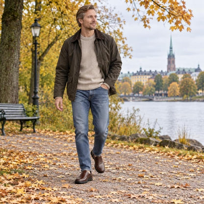 Slip-on-skor i skinn för herr - bild 4