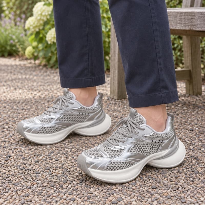[PB:0e58a5ea-ffb9-49c3-83a2-27e5e75d5c64:2] Sneakers för dam med mesh och kraftig sula - bild 2