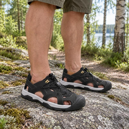 [PB:d8b1c19d-6632-4992-9c7b-615b816133ea:2] Vandringssandaler för herr med tåskydd - bild 2