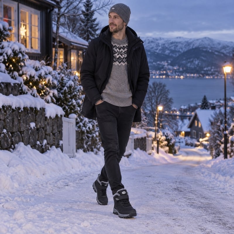 Varmfodrade vinterkängor för herr - bild 4
